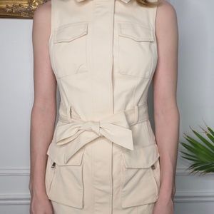 Bebe Peachy Cream Zip Dress